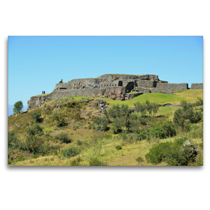 Premium Textil-Leinwand 120 x 80 cm Quer-Format Puka Pukara bei Cusco war ein Kontroll- und Lagerposten der Inka auf 3660 m Höhe | Wandbild, HD-Bild auf Keilrahmen, Fertigbild auf hochwertigem Vlies, Leinwanddruck von N N