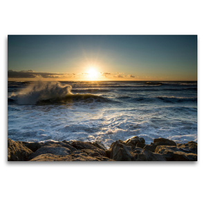 Premium Textil-Leinwand 120 x 80 cm Quer-Format Punakaiki Sunset, Paparoa N.P. | Wandbild, HD-Bild auf Keilrahmen, Fertigbild auf hochwertigem Vlies, Leinwanddruck von Katja Jentschura