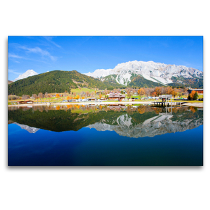 Premium Textil-Leinwand 120 x 80 cm Quer-Format Ramsau am Dachstein | Wandbild, HD-Bild auf Keilrahmen, Fertigbild auf hochwertigem Vlies, Leinwanddruck von Christa Kramer