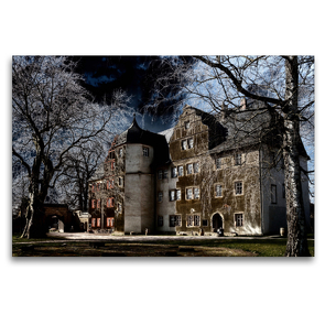 Premium Textil-Leinwand 120 x 80 cm Quer-Format Renaissanceschloss Kromsdorf bei Weimar in Thüringen | Wandbild, HD-Bild auf Keilrahmen, Fertigbild auf hochwertigem Vlies, Leinwanddruck von Flori0