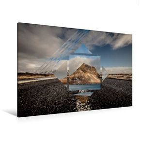 Premium Textil-Leinwand 120 x 80 cm Quer-Format Roadmountain – Polyscape Bildwelten | Wandbild, HD-Bild auf Keilrahmen, Fertigbild auf hochwertigem Vlies, Leinwanddruck von Oliver Pinkoss von Pinkoss,  Oliver