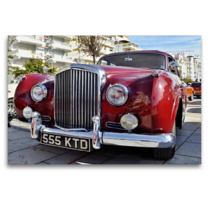 Premium Textil-Leinwand 120 x 80 cm Quer-Format Roter vintage Bentley | Wandbild, HD-Bild auf Keilrahmen, Fertigbild auf hochwertigem Vlies, Leinwanddruck von (c) 2019 by Atlantismedia