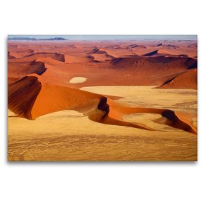 Premium Textil-Leinwand 120 x 80 cm Quer-Format Rundflug über Sesriem Canyon und Sossusvlei | Wandbild, HD-Bild auf Keilrahmen, Fertigbild auf hochwertigem Vlies, Leinwanddruck von Juergen Woehlke