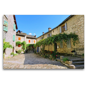 Premium Textil-Leinwand 120 x 80 cm Quer-Format Sainte-Enimie | Wandbild, HD-Bild auf Keilrahmen, Fertigbild auf hochwertigem Vlies, Leinwanddruck von Sabine Löwer