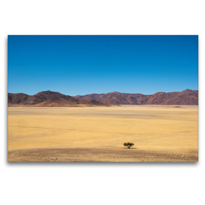 Premium Textil-Leinwand 120 x 80 cm Quer-Format Savanne vor den Tiras-Bergen in Namibia | Wandbild, HD-Bild auf Keilrahmen, Fertigbild auf hochwertigem Vlies, Leinwanddruck von Hans Seidl
