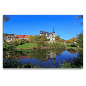 Premium Textil-Leinwand 120 x 80 cm Quer-Format Schloss Ahorn | Wandbild, HD-Bild auf Keilrahmen, Fertigbild auf hochwertigem Vlies, Leinwanddruck von Val Thoermer