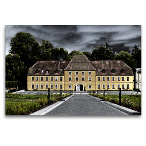 Premium Textil-Leinwand 120 x 80 cm Quer-Format Schloss Alexandersbad im Fichtelgebirge in Oberfranken | Wandbild, HD-Bild auf Keilrahmen, Fertigbild auf hochwertigem Vlies, Leinwanddruck von Flori0