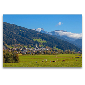 Premium Textil-Leinwand 120 x 80 cm Quer-Format Schöne Grüße aus Radstadt | Wandbild, HD-Bild auf Keilrahmen, Fertigbild auf hochwertigem Vlies, Leinwanddruck von Christa Kramer