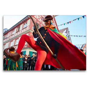 Premium Textil-Leinwand 120 x 80 cm Quer-Format Schwäbisch Alemannische Fasnet Bad in Bad Waldsee | Wandbild, HD-Bild auf Keilrahmen, Fertigbild auf hochwertigem Vlies, Leinwanddruck von Andreas Riedmiller