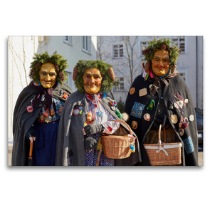 Premium Textil-Leinwand 120 x 80 cm Quer-Format Schwäbisch alemannische Fasnet in Bad Waldsee | Wandbild, HD-Bild auf Keilrahmen, Fertigbild auf hochwertigem Vlies, Leinwanddruck von Andreas Riedmiller