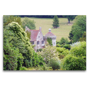 Premium Textil-Leinwand 120 x 80 cm Quer-Format Scotney Castle Gardens, Kent, England | Wandbild, HD-Bild auf Keilrahmen, Fertigbild auf hochwertigem Vlies, Leinwanddruck von Gisela Kruse