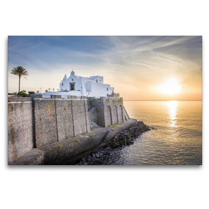 Premium Textil-Leinwand 120 x 80 cm Quer-Format Soccorso-Kirche in Forio auf Ischia | Wandbild, HD-Bild auf Keilrahmen, Fertigbild auf hochwertigem Vlies, Leinwanddruck von Christian Müringer