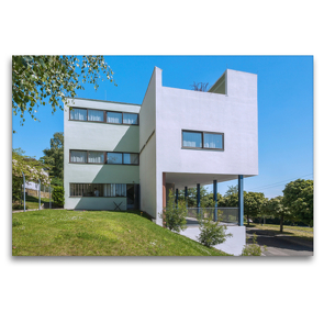 Premium Textil-Leinwand 120 x 80 cm Quer-Format Stuttgart, Weißenhofsiedlung, Haus Le Corbusier | Wandbild, HD-Bild auf Keilrahmen, Fertigbild auf hochwertigem Vlies, Leinwanddruck von N N