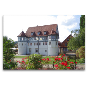 Premium Textil-Leinwand 120 x 80 cm Quer-Format Sulzbach an der Murr – Schloss | Wandbild, HD-Bild auf Keilrahmen, Fertigbild auf hochwertigem Vlies, Leinwanddruck von Angelika Keller