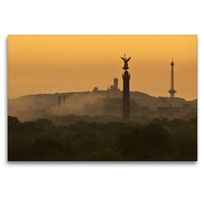 Premium Textil-Leinwand 120 x 80 cm Quer-Format Tiergarten mit Siegessäule | Wandbild, HD-Bild auf Keilrahmen, Fertigbild auf hochwertigem Vlies, Leinwanddruck von Andreas Schön