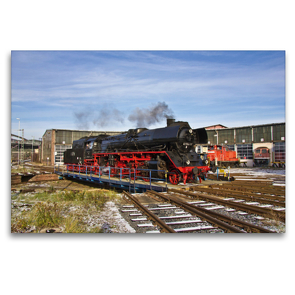 Premium Textil-Leinwand 120 x 80 cm Quer-Format Unterwegs am Bahndamm | Wandbild, HD-Bild auf Keilrahmen, Fertigbild auf hochwertigem Vlies, Leinwanddruck von Der Eisenbahner