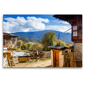 Premium Textil-Leinwand 120 x 80 cm Quer-Format Ura Lhakhang | Wandbild, HD-Bild auf Keilrahmen, Fertigbild auf hochwertigem Vlies, Leinwanddruck von FB Frank BAUMERT