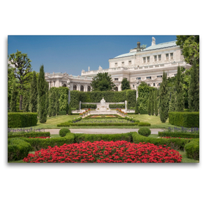 Premium Textil-Leinwand 120 x 80 cm Quer-Format Volksgarten und Burgtheater | Wandbild, HD-Bild auf Keilrahmen, Fertigbild auf hochwertigem Vlies, Leinwanddruck von Karl Heindl