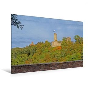 Premium Textil-Leinwand 120 x 80 cm Quer-Format Wachenburg und Burgruine Windeck in Weinheim / Bergstraße | Wandbild, HD-Bild auf Keilrahmen, Fertigbild auf hochwertigem Vlies, Leinwanddruck von Ilona Andersen von Andersen,  Ilona