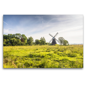 Premium Textil-Leinwand 120 x 80 cm Quer-Format Wasserschöpfmühle Wynhamsterkolk | Wandbild, HD-Bild auf Keilrahmen, Fertigbild auf hochwertigem Vlies, Leinwanddruck von Conny Pokorny