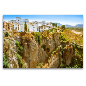 Premium Textil-Leinwand 1200 x 800 cm Quer-Format Am Rand der Schlucht – Südspanien | Wandbild, HD-Bild auf Keilrahmen, Fertigbild auf hochwertigem Vlies, Leinwanddruck von None U-DO