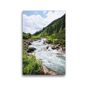 Premium Textil-Leinwand 30 x 45 cm Hoch-Format Ache Fluss der Krimmler Wasserfälle im Salzburger Land (Österreich) | Wandbild, HD-Bild auf Keilrahmen, Fertigbild auf hochwertigem Vlies, Leinwanddruck von Anja Frost