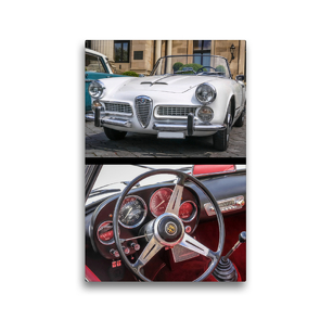 Premium Textil-Leinwand 30 x 45 cm Hoch-Format Alfa Romeo 2000 Touring Spider (1957-1962) Oldtimer | Wandbild, HD-Bild auf Keilrahmen, Fertigbild auf hochwertigem Vlies, Leinwanddruck von Christian Müringer