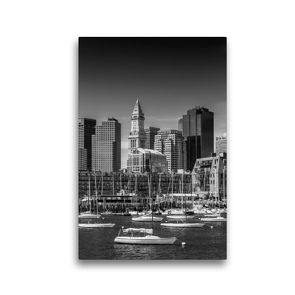 Premium Textil-Leinwand 30 x 45 cm Hoch-Format BOSTON Skyline | Wandbild, HD-Bild auf Keilrahmen, Fertigbild auf hochwertigem Vlies, Leinwanddruck von Melanie Viola