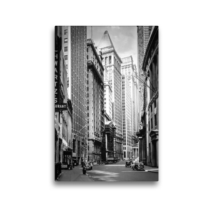 Premium Textil-Leinwand 30 x 45 cm Hoch-Format Broad Street looking toward Wall Street, Manhattan, 1936 | Wandbild, HD-Bild auf Keilrahmen, Fertigbild auf hochwertigem Vlies, Leinwanddruck von Christian Müringer