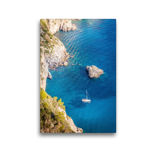 Premium Textil-Leinwand 30 x 45 cm Hoch-Format Bucht von Faraglione auf Capri, Italien | Wandbild, HD-Bild auf Keilrahmen, Fertigbild auf hochwertigem Vlies, Leinwanddruck von Christian Müringer