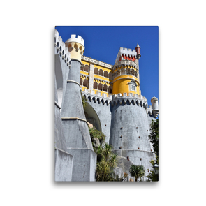 Premium Textil-Leinwand 30 x 45 cm Hoch-Format Der märchenhafte Pena-Palast in Sintra | Wandbild, HD-Bild auf Keilrahmen, Fertigbild auf hochwertigem Vlies, Leinwanddruck von Ulrich Senff