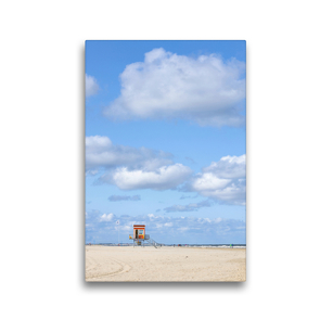 Premium Textil-Leinwand 30 x 45 cm Hoch-Format DLRG Rettungsturm | Wandbild, HD-Bild auf Keilrahmen, Fertigbild auf hochwertigem Vlies, Leinwanddruck von Andreas Klesse