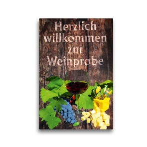 Premium Textil-Leinwand 30 x 45 cm Hoch-Format Einladung zur Weinprobe | Wandbild, HD-Bild auf Keilrahmen, Fertigbild auf hochwertigem Vlies, Leinwanddruck von Kay Tänzer