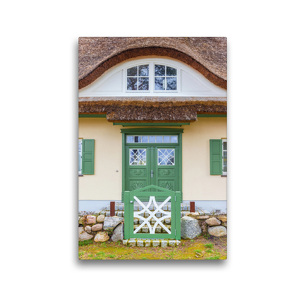 Premium Textil-Leinwand 30 x 45 cm Hoch-Format Elegante Ornamente an Tür in Wieck am Darß, Mecklenburg, Vorpommern | Wandbild, HD-Bild auf Keilrahmen, Fertigbild auf hochwertigem Vlies, Leinwanddruck von Christian Müringer