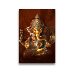 Premium Textil-Leinwand 30 x 45 cm Hoch-Format Ganesha, der überaus beliebte Überwinder aller Schwierigkeiten und Hindernisse | Wandbild, HD-Bild auf Keilrahmen, Fertigbild auf hochwertigem Vlies, Leinwanddruck von Bernd Maertens