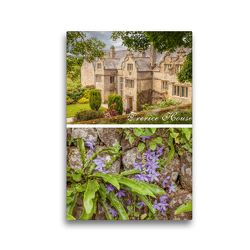 Premium Textil-Leinwand 30 x 45 cm Hoch-Format Garten und Herrenhaus Trerice House in Cornwall, England | Wandbild, HD-Bild auf Keilrahmen, Fertigbild auf hochwertigem Vlies, Leinwanddruck von Christian Müringer