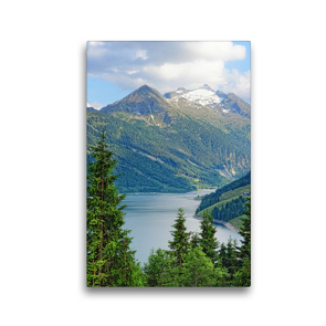 Premium Textil-Leinwand 30 x 45 cm Hoch-Format Gerlos Stausee in Österreich. | Wandbild, HD-Bild auf Keilrahmen, Fertigbild auf hochwertigem Vlies, Leinwanddruck von Anja Frost