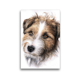 Premium Textil-Leinwand 30 x 45 cm Hoch-Format Jack Russell Terrier | Wandbild, HD-Bild auf Keilrahmen, Fertigbild auf hochwertigem Vlies, Leinwanddruck von Nicole Zeug