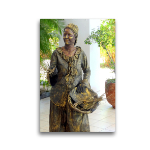 Premium Textil-Leinwand 30 x 45 cm Hoch-Format Lebende Statuen – Begegnungen in Kuba | Wandbild, HD-Bild auf Keilrahmen, Fertigbild auf hochwertigem Vlies, Leinwanddruck von Henning von Löwis of Menar