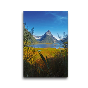 Premium Textil-Leinwand 30 x 45 cm Hoch-Format Milford Sound – South Island | Wandbild, HD-Bild auf Keilrahmen, Fertigbild auf hochwertigem Vlies, Leinwanddruck von Greta Kos