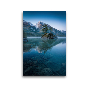 Premium Textil-Leinwand 30 x 45 cm Hoch-Format Morgen am Hintersee | Wandbild, HD-Bild auf Keilrahmen, Fertigbild auf hochwertigem Vlies, Leinwanddruck von Martin Wasilewski