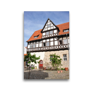 Premium Textil-Leinwand 30 x 45 cm Hoch-Format Quedlinburg – Stadt mit 1.200 Fachwerkhäusern | Wandbild, HD-Bild auf Keilrahmen, Fertigbild auf hochwertigem Vlies, Leinwanddruck von Pia Thauwald