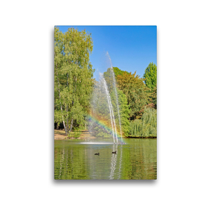 Premium Textil-Leinwand 30 x 45 cm Hoch-Format Sommerliche Stimmung im Stadtpark Wegberg | Wandbild, HD-Bild auf Keilrahmen, Fertigbild auf hochwertigem Vlies, Leinwanddruck von Natalja Thomas