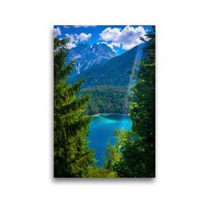 Premium Textil-Leinwand 30 x 45 cm Hoch-Format Zugspitzblick in Österreich | Wandbild, HD-Bild auf Keilrahmen, Fertigbild auf hochwertigem Vlies, Leinwanddruck von N N