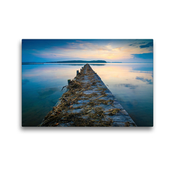 Premium Textil-Leinwand 45 x 30 cm Quer-Format Abend am Bodden | Wandbild, HD-Bild auf Keilrahmen, Fertigbild auf hochwertigem Vlies, Leinwanddruck von Martin Wasilewski