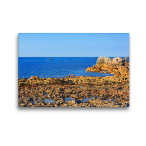 Premium Textil-Leinwand 45 x 30 cm Quer-Format Abendsonne an der Cobo Bay | Wandbild, HD-Bild auf Keilrahmen, Fertigbild auf hochwertigem Vlies, Leinwanddruck von Gisela Scheffbuch