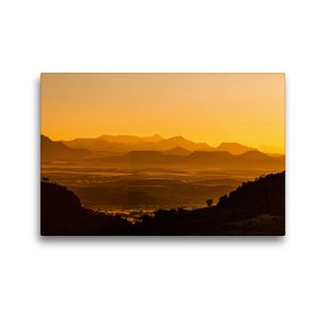 Premium Textil-Leinwand 45 x 30 cm Quer-Format Abendstimmung in der Nähe von Twyfelfontein in Damaraland | Wandbild, HD-Bild auf Keilrahmen, Fertigbild auf hochwertigem Vlies, Leinwanddruck von Juergen Woehlke