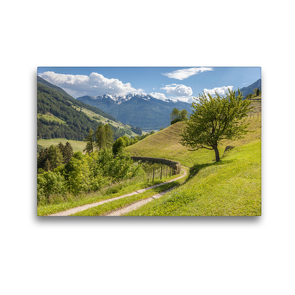 Premium Textil-Leinwand 45 x 30 cm Quer-Format Ahrntaler Sonnenweg bei St. Johann in Südtirol, Italien | Wandbild, HD-Bild auf Keilrahmen, Fertigbild auf hochwertigem Vlies, Leinwanddruck von Christian Müringer