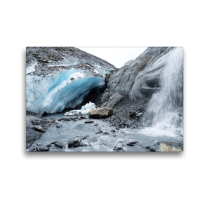 Premium Textil-Leinwand 45 x 30 cm Quer-Format Am Worthington-Gletscher – ein Gletscher in den Chugach Mountains in Alaska. | Wandbild, HD-Bild auf Keilrahmen, Fertigbild auf hochwertigem Vlies, Leinwanddruck von Flori0