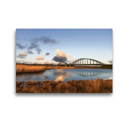 Premium Textil-Leinwand 45 x 30 cm Quer-Format An der Eiderbrücke in Friedrichstadt | Wandbild, HD-Bild auf Keilrahmen, Fertigbild auf hochwertigem Vlies, Leinwanddruck von Annett Mirsberger